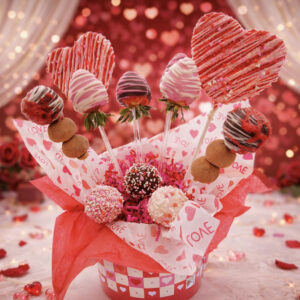 🌸 Sweetheart Petite Strawberry Bouquet